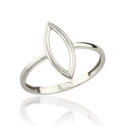 14K Solid Gold Marquise Shaped Ring Y358