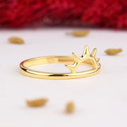 14K Solid Gold Sun Ring Y301