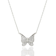 4K Solid Gold Butterfly Necklace K137
