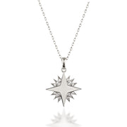 14K Solid Gold North Star Necklace K145