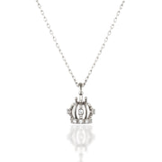 14K Solid Gold Crown Necklace K160