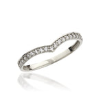 Load image into Gallery viewer, 14K Solid Gold V Ring Y348
