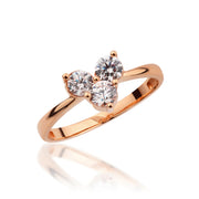 14K Solid Gold Heart Ring Y371