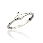 4K Solid Gold Marquis Ring Y370