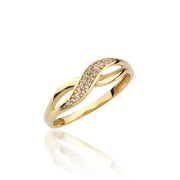 14K Solid Gold Infinity Ring Y285