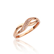 14K Solid Gold Infinity Ring Y285
