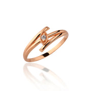 14K Solid Gold Bamboo Ring Y286