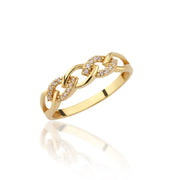 14K Solid Gold Braid Ring Y281