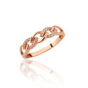 14K Solid Gold Braid Ring Y281