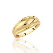 14k Solid Gold Dome Ring Y280