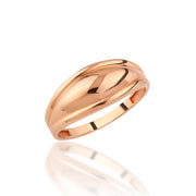 14k Solid Gold Dome Ring Y280