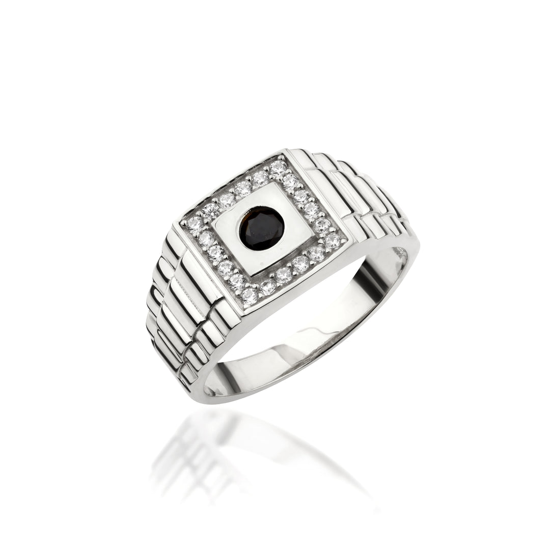 14K Solid Gold Signet Men Ring EY31