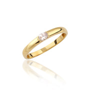 14K Solid Gold Birthstone Ring Y287