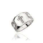 Load image into Gallery viewer, 14K Solid Gold Men Cross Ring EY25
