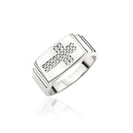 Load image into Gallery viewer, 14K Solid Gold Men Cross Ring EY27
