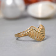 14K Solid Gold Sunshine Ring Y238