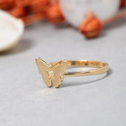 14K Solid Gold Butterfly Ring Y247