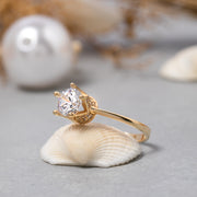 14K Solid Gold Crown Ring Y252