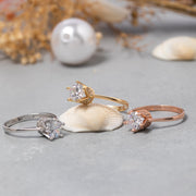 14K Solid Gold Crown Ring Y252