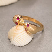 14K Solid Gold Skull Ring Y206