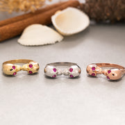 14K Solid Gold Skull Ring Y206