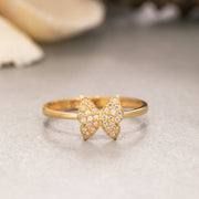14K Solid Gold Butterfly Ring Y216