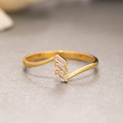 14K Solid Gold Baguette Ring Y217