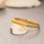 14K Solid Gold Signet Ring Y220