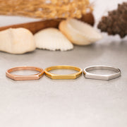 14K Solid Gold Signet Ring Y220