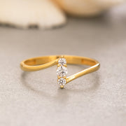 14K Solid Gold Bar Ring Y222