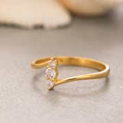 14K Solid Gold Bar Ring Y222