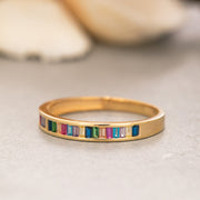 14K Solid Gold Birthstone Ring Y225