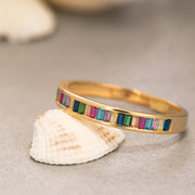 14K Solid Gold Birthstone Ring Y225