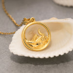 Load image into Gallery viewer, 14K Solid Gold Mountain Necklace Y110
