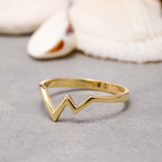 14K Solid Gold Mountain Ring Y184