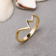 14K Solid Gold Mountain Ring Y184