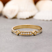 14K Solid Gold Vintage Style Ring Y185