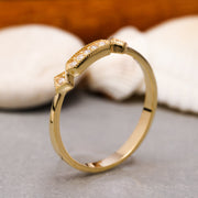 14K Solid Gold Vintage Style Ring Y185