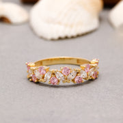 14K Solid Gold Cubic Zircon Ring Y198