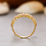 14K Solid Gold Cubic Zircon Ring Y198