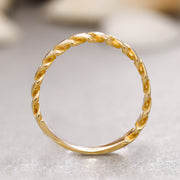 14K Solid Gold Chain Ring Y182