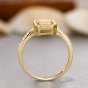 14K Solid Gold Baguette Ring Y196