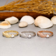 14K Solid Gold Angel Wing Ring Y192