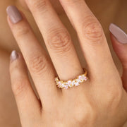 14K Solid Gold Cubic Zircon Ring Y198