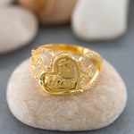 Load image into Gallery viewer, 14K Solid Gold 15 Anos Heart Ring Y168
