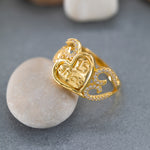 Load image into Gallery viewer, 14K Solid Gold 15 Anos Heart Ring Y168
