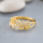 Load image into Gallery viewer, 14K Solid Gold 15 Heart Ring Y165
