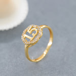 Load image into Gallery viewer, 14K Solid Gold 15 Anos Ring Y174
