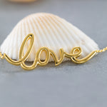 Load image into Gallery viewer, 14K Solid Gold Love Necklace K98
