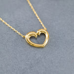 Load image into Gallery viewer, 14K Solid Gold Heart Necklace K99
